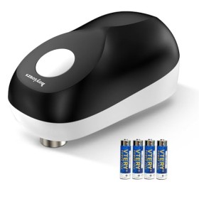 hoyiours Ouvre Boîte Électrique Bord non Coupant Ouvre-boite de Conserve Electrique sans Fil Automatique avec 4 Piles pour le