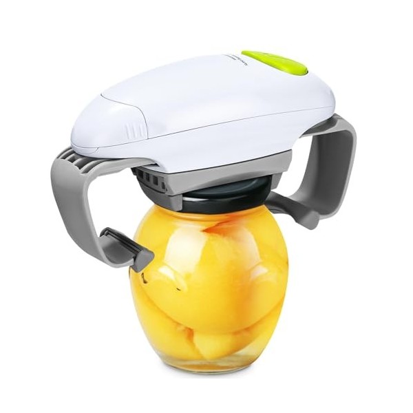 Exyvox Ouvre-boîte électrique pour chefs et seniors, ouvre-bocal automatique avec bord lisse, ouverture facile des boîtes et 
