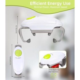 Exyvox Ouvre-boîte électrique pour chefs et seniors, ouvre-bocal automatique avec bord lisse, ouverture facile des boîtes et 