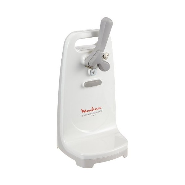 Moulinex DJJ152 Ouvre-Boîte Électrique Openmatic Ouverture Facile Boîtes de Conserves Molette Aimantée 50W Blanc