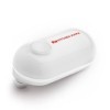 Ouvre-boîte électrique Mini Kitchen Mama à bord lisse : Ouvrez les boîtes dune simple pression sur le bouton - Ultra-compact