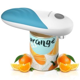 HAUSHOF Ouvre-Boîte Electrique à Bord Lisse One Touch, Ouvre-Bocal Automatique Avec Fonction Démarrage & Arrêt Automatique à 