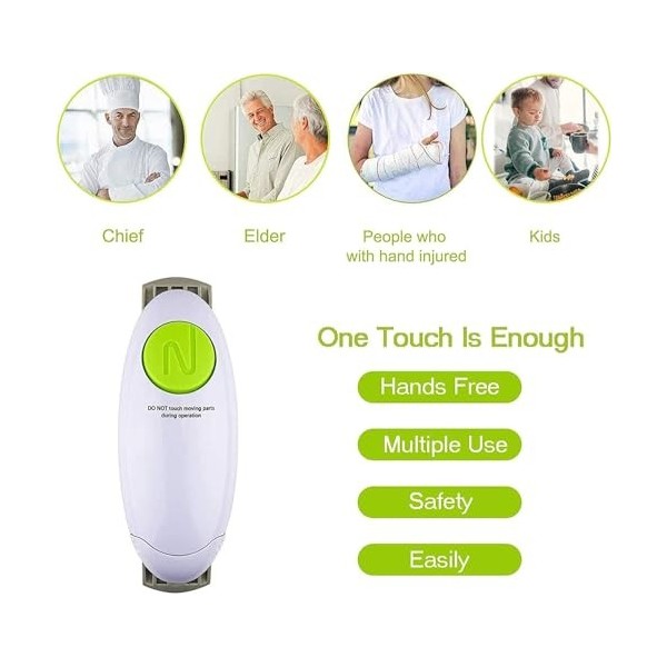 Ouvre Jar électrique, Restaurant Ouvre-boîte, lisse bord automatique pot ouvre pour les particuliers, larthrite et femme au 