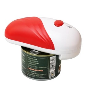 Ouvre-boîte électrique portable à bord lisse - Ouverture automatique - Outil de cuisine mains libres pour personnes âgées - A