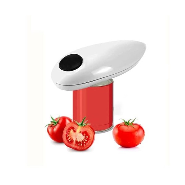 Ouvre-boîte électrique, One Touch, rotation automatique à 360°, ouvre-boîte avec fonction Start & Stop, convient pour la plup