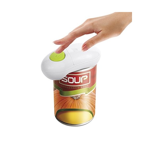 ONE TOUCH OUVRE TOUS TYPE DE BOITE PILE MAIN LIBRE Acier inoxydable, Blanc et Vert