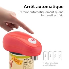 Ouvre-boîte One Touch Kitchen Mama : ouvre-boîte par simple pression sur un bouton. Arrêt automatique quand la tâche est term