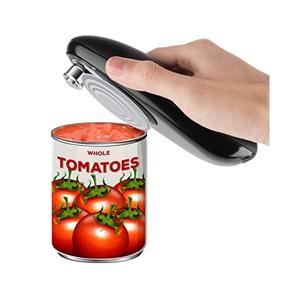 Ouvre-boîte électrique, ouvre-boîte automatique à une touche, rotation et arrêt automatiques à 360 °, ouvre-boîte de cuisine 