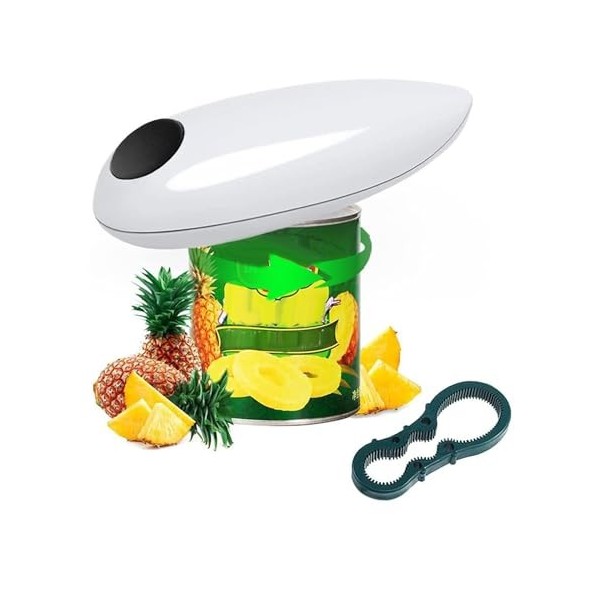 2 PCS Ouvre-Boîte Electrique à Bord Lisse One Touch Ouvre - BoîTes électriques Kit Ouvre-Boîtes Manuels Arrêt Automatique,ave