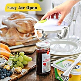 Ouvre-bocal électrique One Touch - Décapsuleur automatique puissant pour les mains faibles et les personnes âgées souffrant d