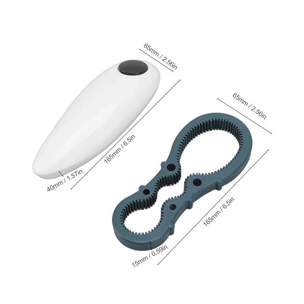 SANON Ouvre-boîte électrique, ouvre boite de conserve, ouvre boite, ouvre-bocal, ouvre bocal électrique à piles, bord lisse a