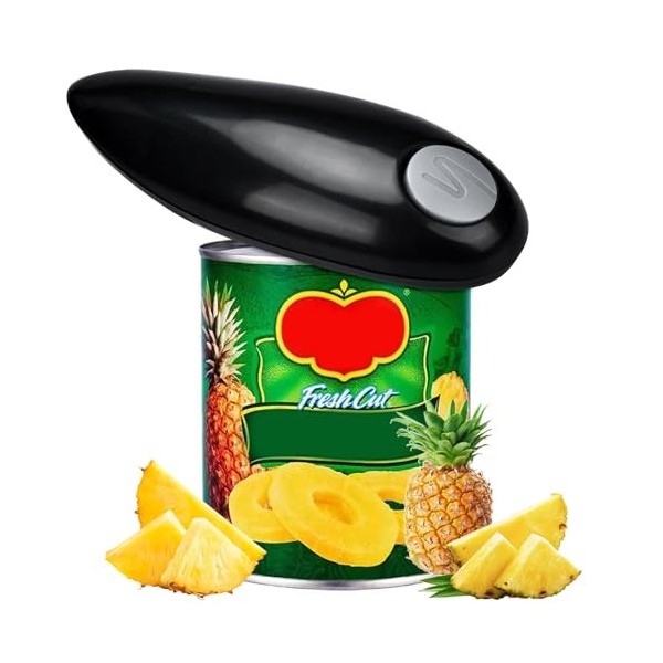 Ouvre Boite Electrique, Ouvre Boite de Conserve Automatique à Une Touche, Ouvre Bocal Sans Effort, Pas de Bords Tranchants, P