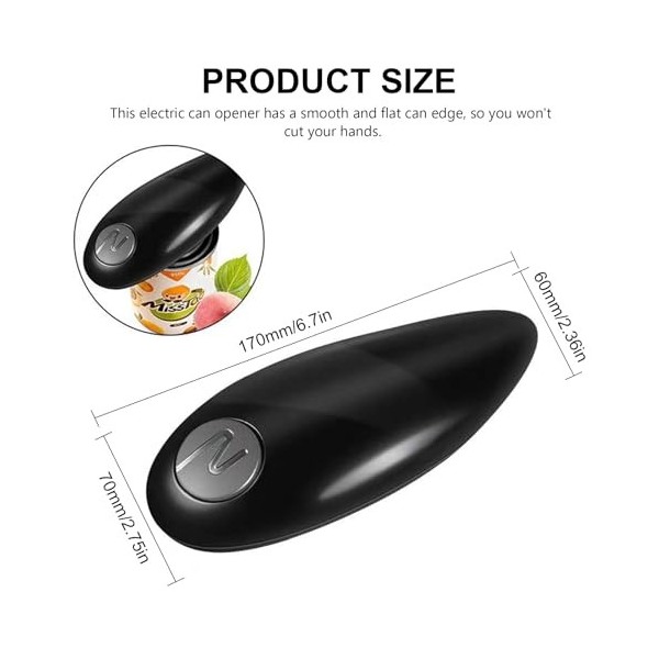 Ouvre Boite Electrique, Ouvre Boite de Conserve Automatique à Une Touche, Ouvre Bocal Sans Effort, Pas de Bords Tranchants, P