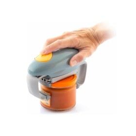 Ouvre-boîte électrique avec bouton - Ouvre-bocaux de différentes tailles, à piles, pour bouchons de 4 à 10 cm, en ABS et méta