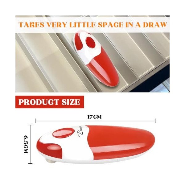 Ouvre-boîte électrique, Ouvre Boite de Conserve Automatique, Ouverture Automatique de La Boîte en Un Clic, Incision Douce San