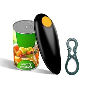 Ouvre-boîte électrique, ouvre-boîte automatique avec bords lisses et bouton marche/arrêt à une touche, pour mains arthritique