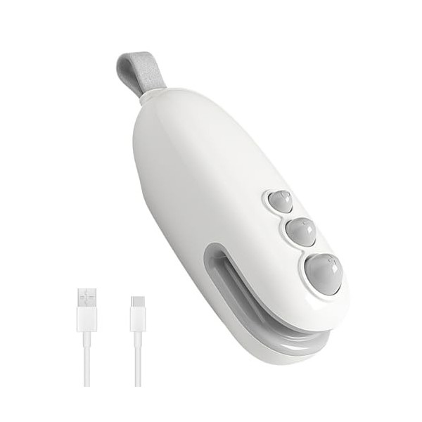 KBIBCK Mini Ferme-Poche Rechargeable, Portable Scelleuse, Machine À Sceller Les Sacs À Copeaux, Convient Aux Aliments de Cuis
