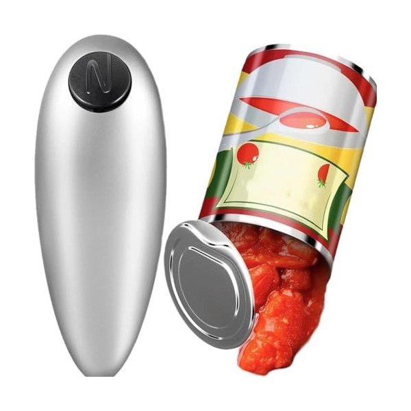 Zjyufy Ouvre-boîte électrique, ouvre-boîte automatique, ouvre-boîte électrique, bord lisse, mains libres, ouvre-boîte automat