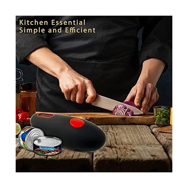 Deals Decapsuleur Ouvre-boîte électrique pour cuisine Ouvre-boîte à batterie portable avec bord lisse ouvre-boîte automatique