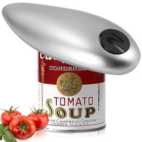 Yulado Electrique Ouvre Boite De Conserve, Sans Bord Tranchant, Une Seule Touche, Ouvre-Boîte Portable En Argent, Mains Libre