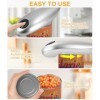 Yulado Electrique Ouvre Boite De Conserve, Sans Bord Tranchant, Une Seule Touche, Ouvre-Boîte Portable En Argent, Mains Libre