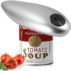 Electrique Ouvre Boite De Conserve, Sans Bord Tranchant, Une Seule Touche, Ouvre-Boîte Portable En Argent, Mains Libres, Pour