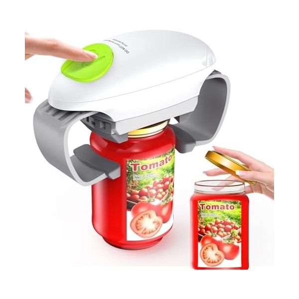 Sonhomay Ouvre-bocal électrique automatique portable One Touch Ouverture automatique Gadget de cuisine Outil pour nouveau boc