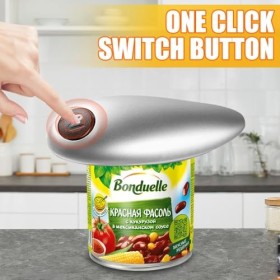 Ouvre-Boîte Électrique - Ouvre-Boîte de Conserve et Ouvre-Bocal Automatique, Idéal pour les Boîtes de Conserve et les Bocaux,