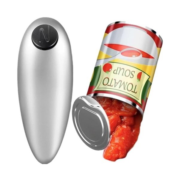 YUET Ouvre-boîte électrique, Gadget Cuisine et Utile, Bords lisses, Ouvre-Bocal Automatique Mains Libres avec Moins pour les 