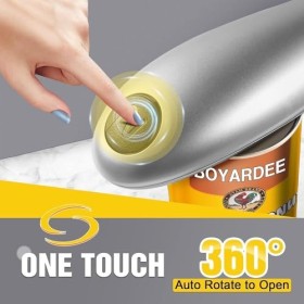 YUET Ouvre-boîte électrique, Gadget Cuisine et Utile, Bords lisses, Ouvre-Bocal Automatique Mains Libres avec Moins pour les 