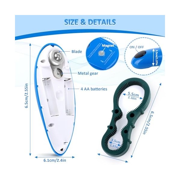 Ouvre-Boîte Electrique à Bord Lisse One Touch, Ouvre-Boîte Automatique Sans Fil pour Arthrite, Ouverture Facile de Toute Tail