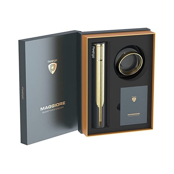Prestigio Maggiore Tire-bouchon électrique pour ouvre-vin - Ouvre-bouteille automatique pour vins - Ensemble décapsuleur élec