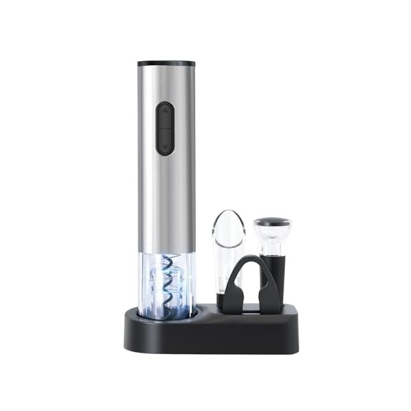 ELMWAY Ensemble tire-bouchon électrique avec coupe-capsule, aérateur de vin, bouchons sous vide, décapsuleurs réutilisables a