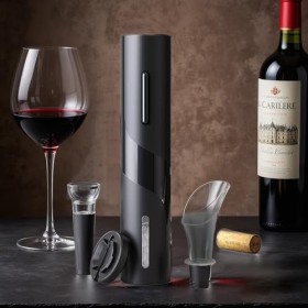 Set Tire-bouchon électrique coupe capsule, verseur et bouchon à vin vide - Tire-bouchon électrique professionnel - Tire-bouch