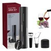 Tire-Bouchon Électrique 5 en 1 Ouvre-Bouteille Électrique de Ensemble-cadeau à Piles avec Coupe-Capsule, Bouchon de Bouteille