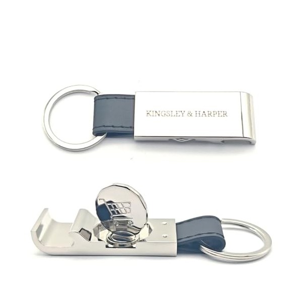 Décapsuleur magnétique en forme de livre sterling avec sangle en cuir PVC et porte-clés, cadeaux pour lui, Noël