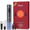Flauno 6 en 1 Tire Bouchon Électrique Rechargeable - Coffret Cadeau avec Ouvre-Bouteille Électrique, Coupe-Capsule, Verseur A