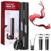 FAOKZE Tire bouchon electrique, ouvre bouteille electrique, Set douvre-bouteille à vin contient un coupe-film, un bec verseu