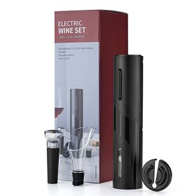 Kavydens Kit douverture de bouteille de vin électrique rechargeable, bouchon de vide, coupe-feuille