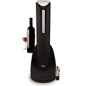 Ozeri Pro - Ouvre bouteille tire bouchon électrique avec découpeur papier et base de recharge