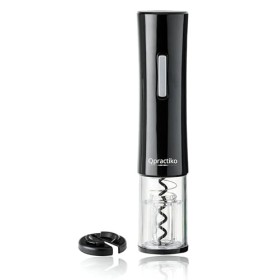 Qpractiko - Tire-Bouchon Électrique à Piles | Ouvre jusquà 40 Bouteilles | Avec Coupe-Capsules en Acier Inoxydable | Décapsu