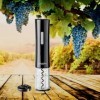 Qpractiko - Tire-Bouchon Électrique à Piles | Ouvre jusquà 40 Bouteilles | Avec Coupe-Capsules en Acier Inoxydable | Décapsu