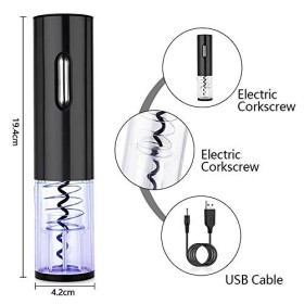 DASIAUTOEM Tire Bouchon Électrique, Ouvre Bouteille Électrique Rechargeable,Ouvre-bouchon Automatique de Vin Tire Bouchon ave