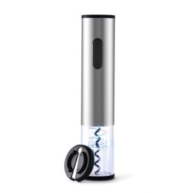 ELMWAY Tire-bouchon électrique avec coupe-capsule - Ouvre-bouteille électrique sans fil en acier inoxydable à piles pour la m