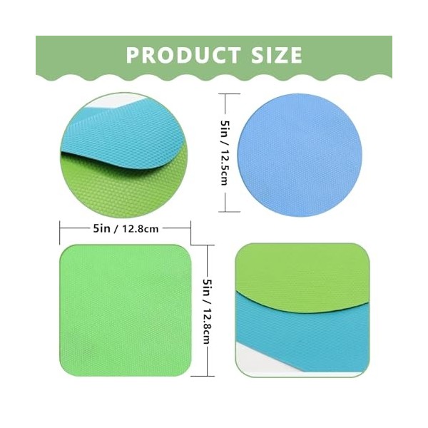 Lot de 4 coussinets souples réutilisables en caoutchouc de silicone pour les mains faibles, les femmes âgées