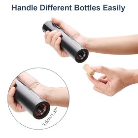 Ensemble tire-bouchon électrique 2 en 1 à piles avec bouchon à vide, coupe-capsule et bec verseur pour les amateurs de vin