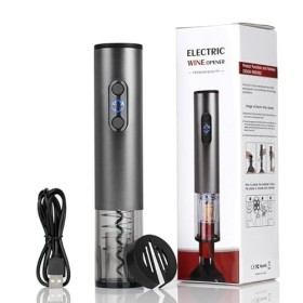 Tire-bouchon électrique automatique – Ouvre-bouteille de vin sans fil à piles avec coupe-capsule – Tire-bouchon rechargeable 