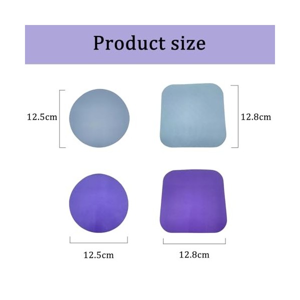 Lot de 4 tampons de préhension réutilisables en caoutchouc pour couvercles de bocaux - Convient à la plupart des bouteilles,