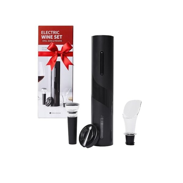 Set ouvre-bouteille | Ouvre-bouteille électrique | Tire-bouchon électrique pour vin | Ouvre-bouteille électrique vin | Ouvrir