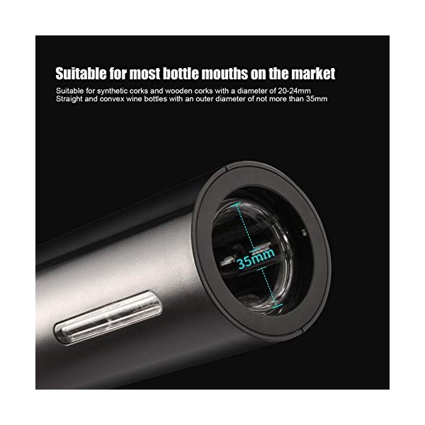 Topyond Ouvre-Bouteille De Vin électrique USB 4 en 1, Tire-Bouchon avec Verseur, Coupe-Capsule, Ensemble De Bouchons sous Vid